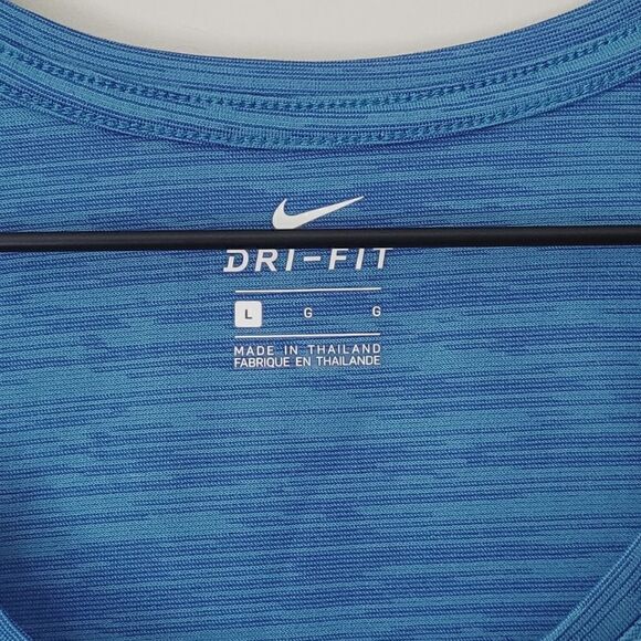 Nike Dri-Fit Heathered Blue Tank Top Size Large - Picture 2 of 4